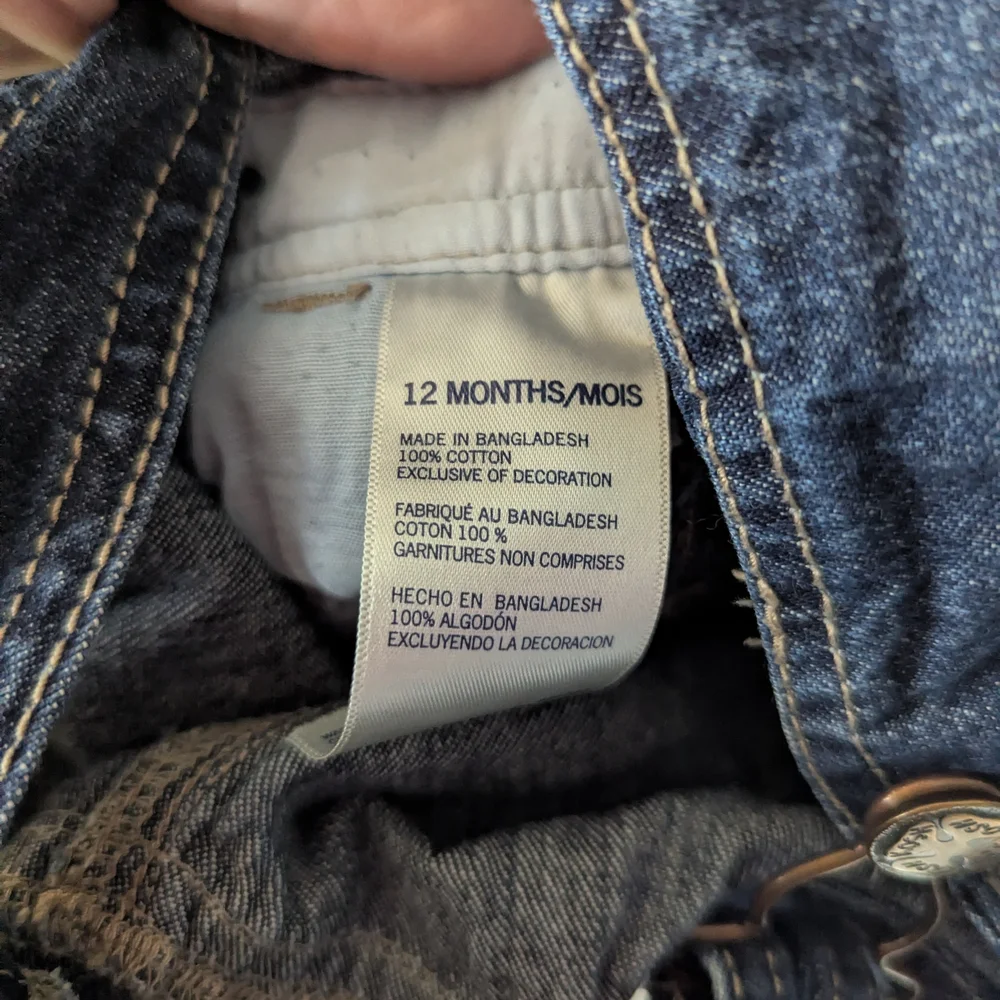 Oshkosh b'gosh dark denim overall size 12 months